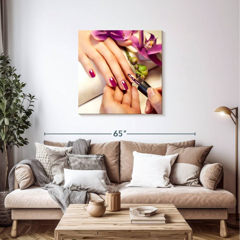 Clous d'inspiration orchidée, H 36 po x l 36 po