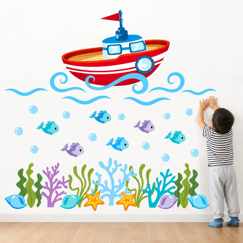 Non-Wall Damaging Wall Decal, Scheme B