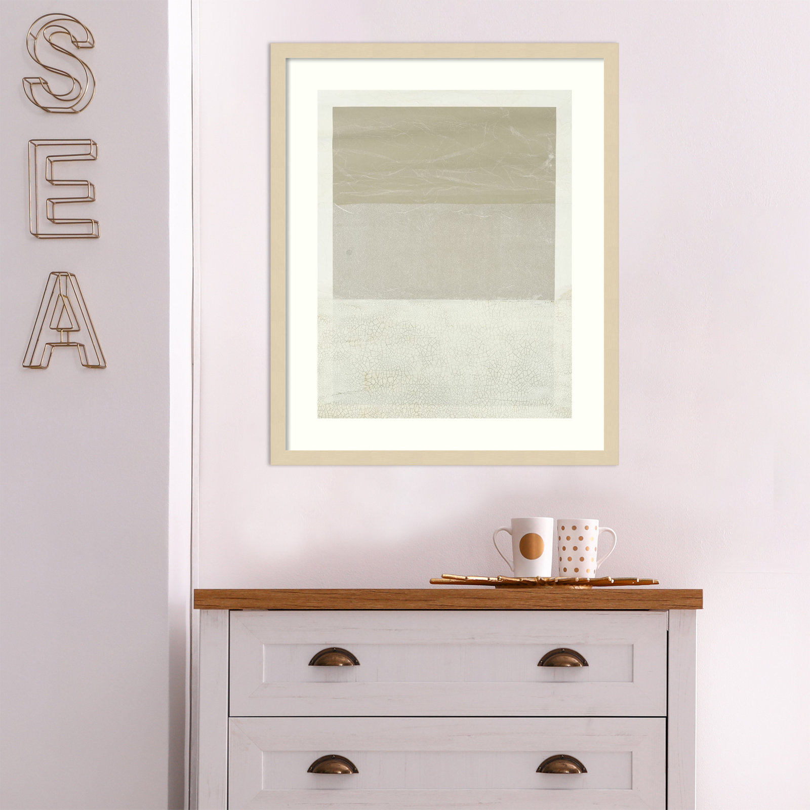 Cracked Parchment II Print by Vanna Lam, 25.18" H x 20.75" W x 0.88" D, Brown