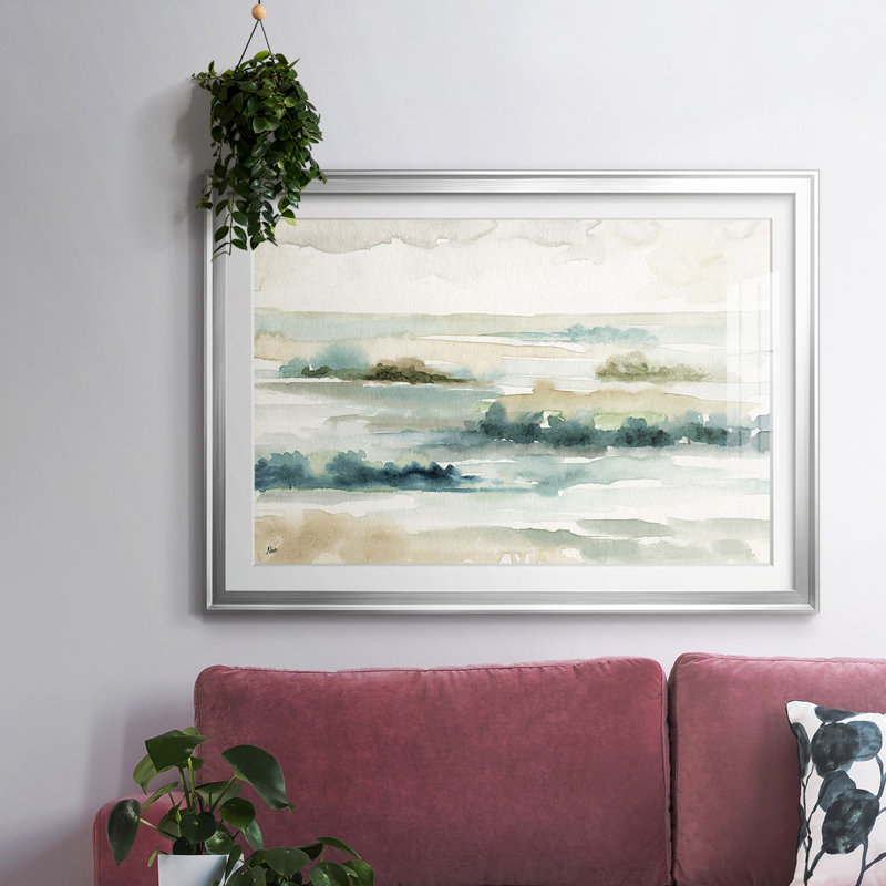 Panorama pastel, H 27 po x l 39 po x P 1,5 po, Argent