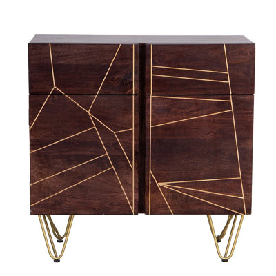 Adarion 90 cm W Solid Wood Sideboard