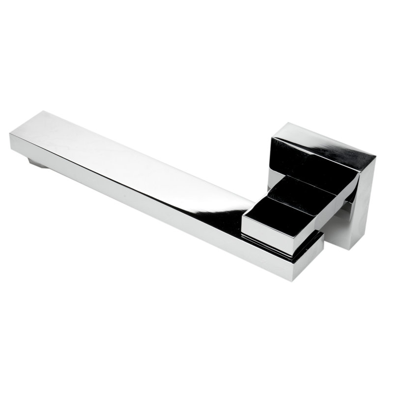 Garniture de bec de baignoire murale, Chrome poli