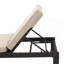 FAUTEUIL PUERTA KD CHAISE, CADRE BRUN FONCÉ AVEC COUSSIN BEIGE