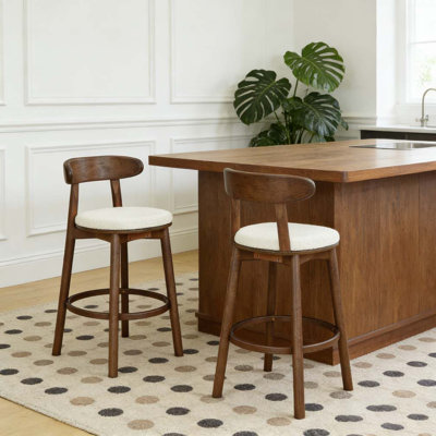 Round Cushion Bar stools by Red Barrel Studio