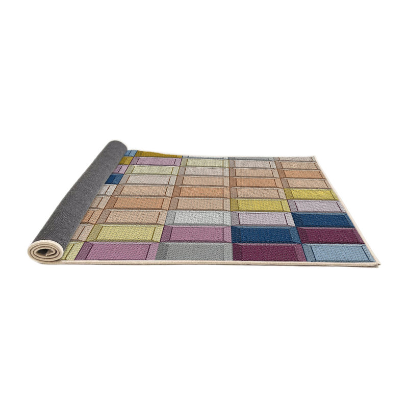 Tapis jaune / vert Power Loom, Rond 4 pi