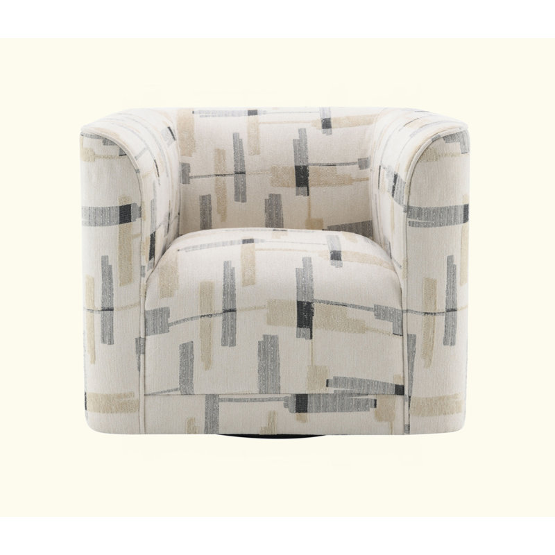 Fauteuil d'appoint pivotant avec siège à ressorts Feucette