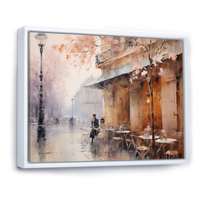 Peach Impressionist Cafe In Paris - Paris, impressions encadrées