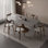 Italian style rectangular family dining table set