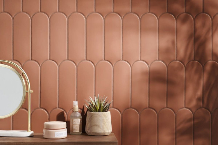 arched terracotta wall tiles