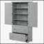Armoire de salle de bain autoportante polyvalente avec plusieurs caractéristiques pour un rangement optimal
