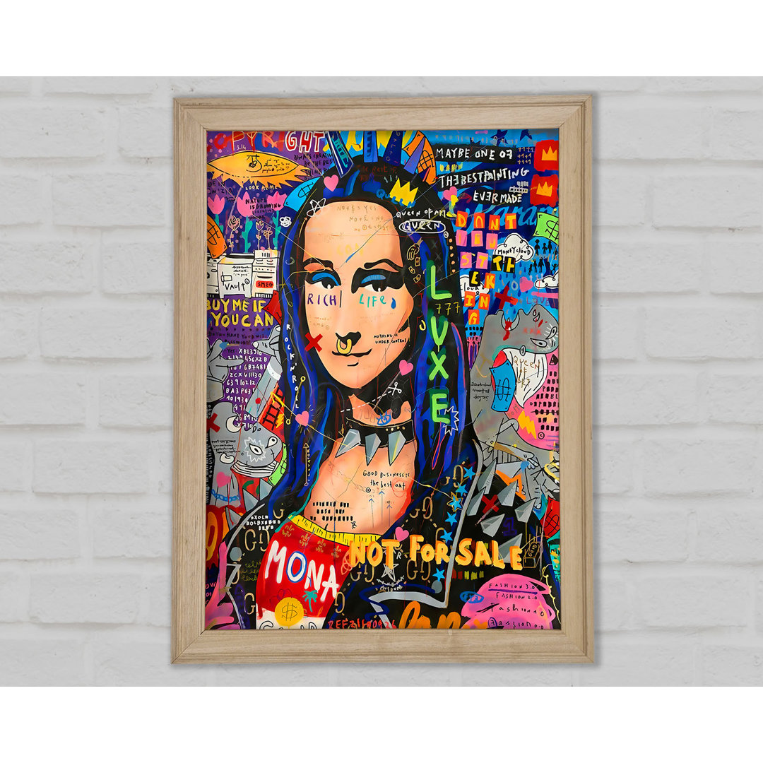 Mona Lisa Punk - Einzelner Bilderrahmen Kunstdrucke