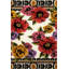 Tapis décoratif multicolore à motif floral rose-1515712869