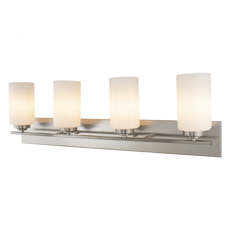 Éclairage pour meuble-lavabo 4 lumières Milam, Nickel brossé