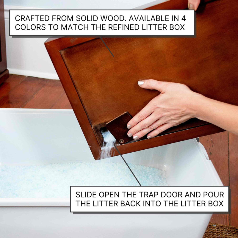 Litter Catch for the Refined Litter Box Enclosure, Mahogany