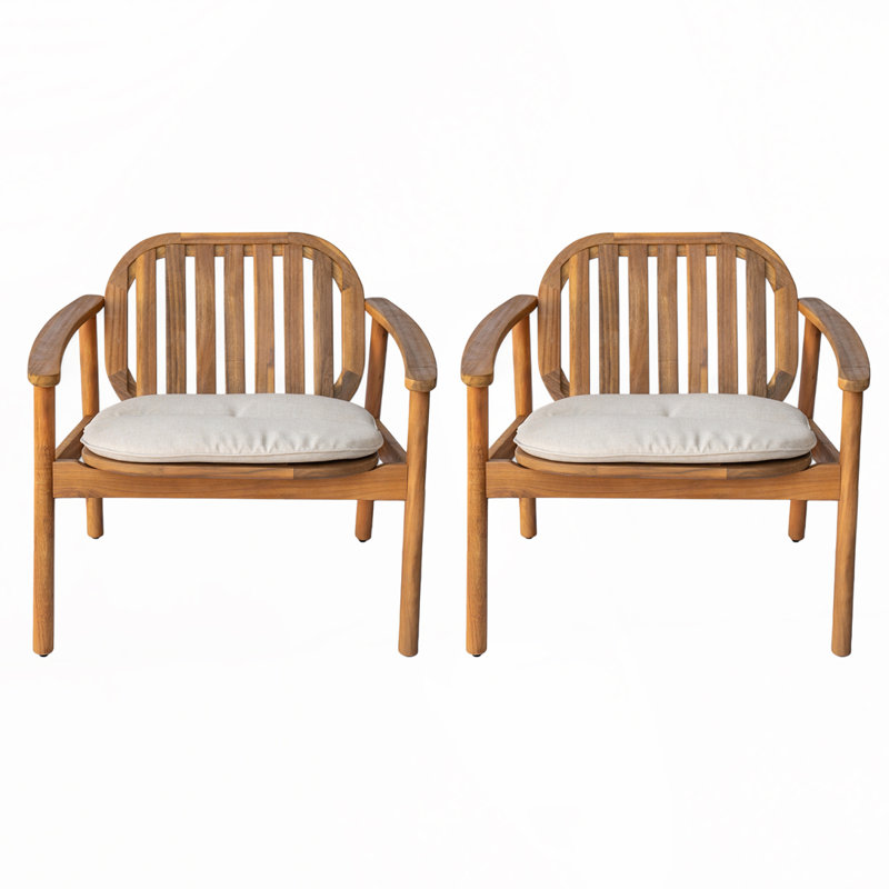 Outdoor Patio Acacia Wood Patio Armchair