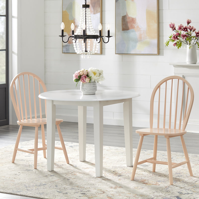 Ensemble de salle à manger Framlingham, Blanc, Rougir, 3 pièces: table, 2 chaises