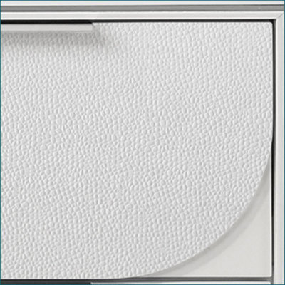 Table de chevet moderne blanche à 2 tiroirs Tarian Pearl