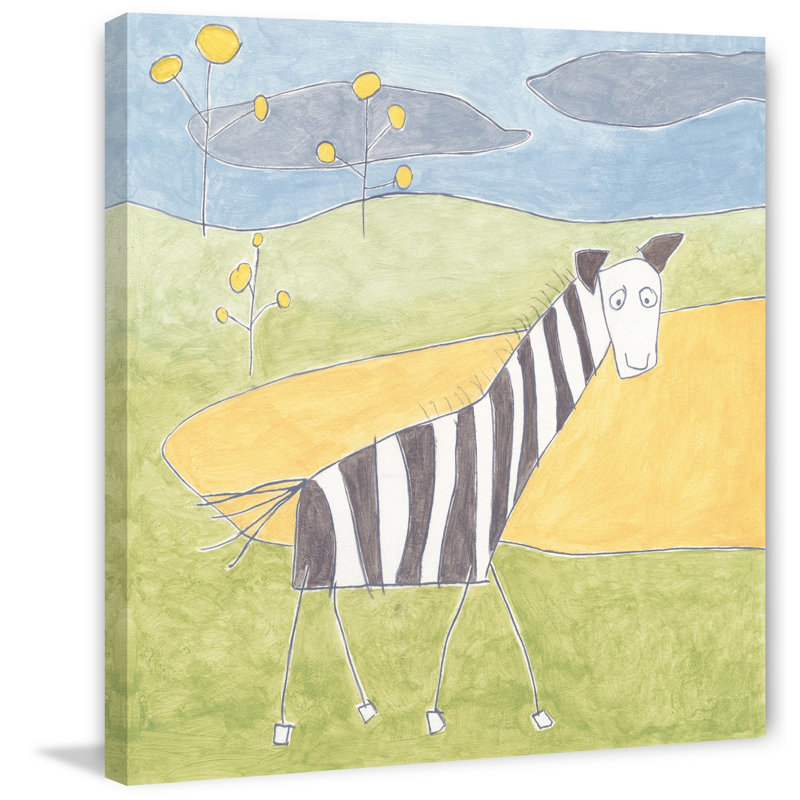 Davon Quinn's Zebra - Painting on Canvas, 45cm H x 45cm W