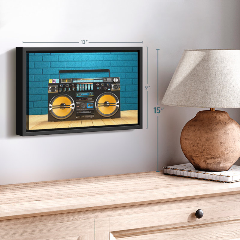 Reproduction d'art sur toile Boombox, H 9 po x l 13 po