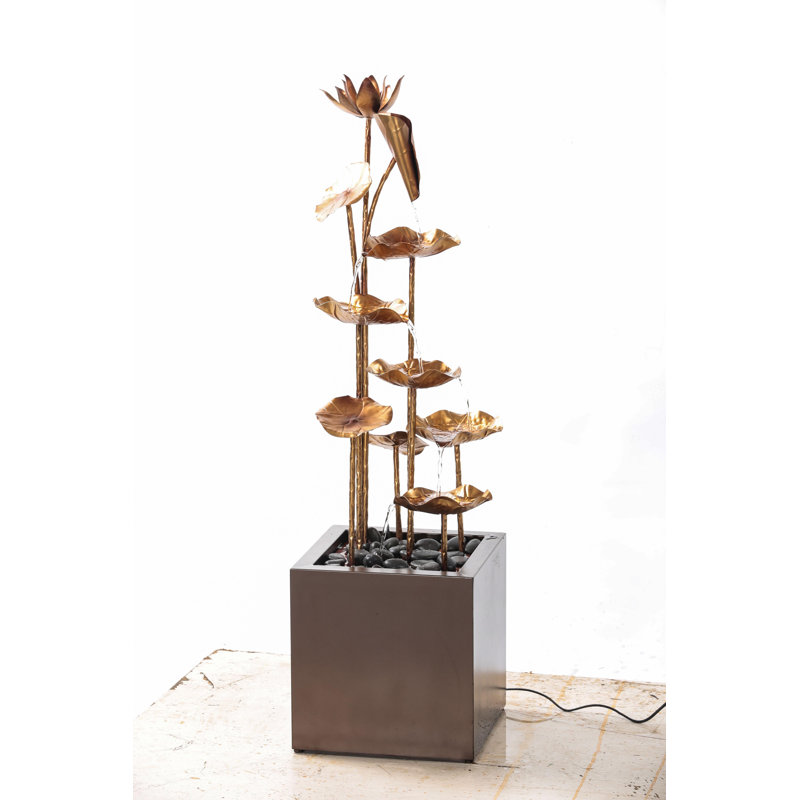 Handcrafted Outdoor Metal Floor Fountain