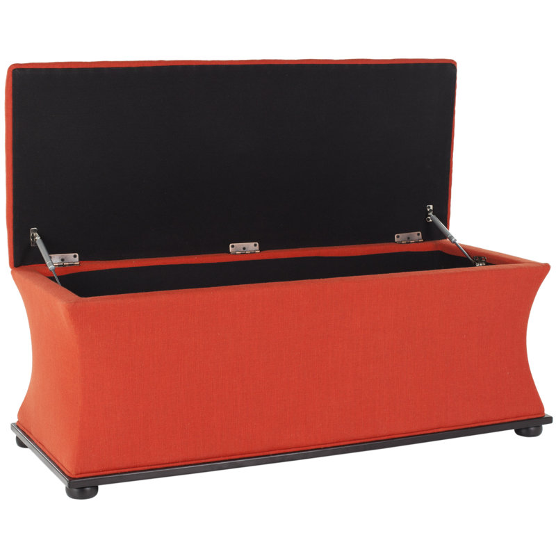 Banc de rangement rembourré Maiden, Orange