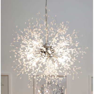 Alliee 8-Light Unique Crystal Chandelier with 8 Bulbs Included