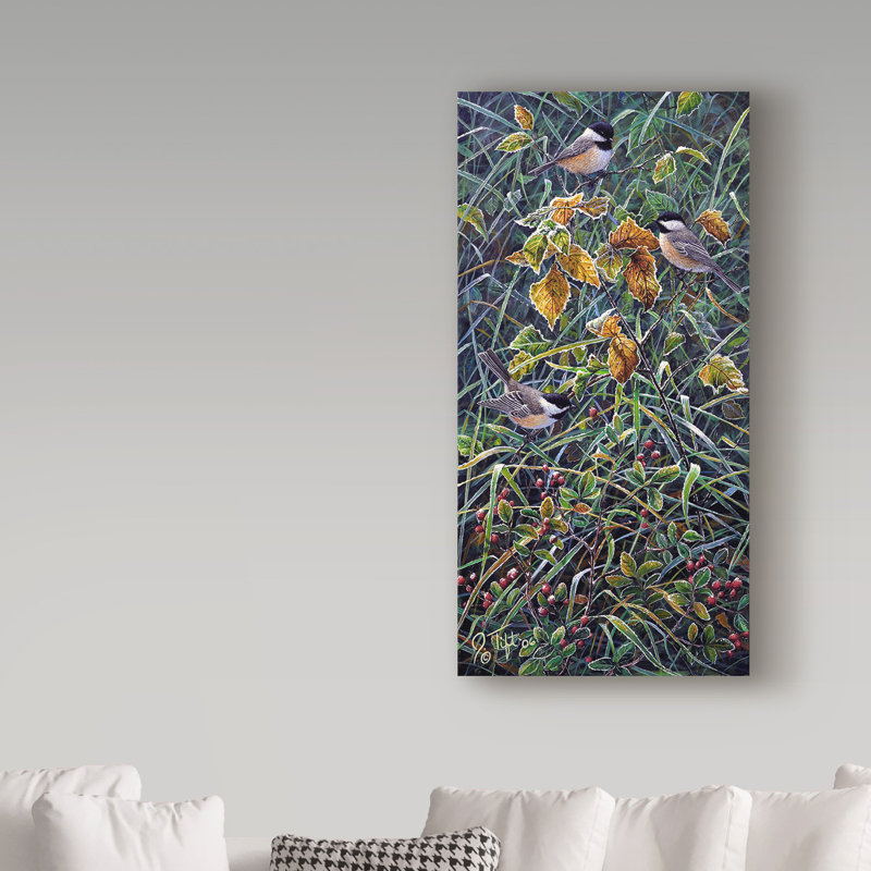 «Chickadee» par Fazulla, impression sur toile tendue, H 19 po x l 10 po x P 2 po
