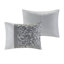 Édredon 8 pièces gris - transitionnel, imprimé, literie en microfibre douce, taies décoratives-119105771