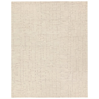 Labyrinth Herculean LAB01 Tufted Striped Ivory Area Rug (8'X10')