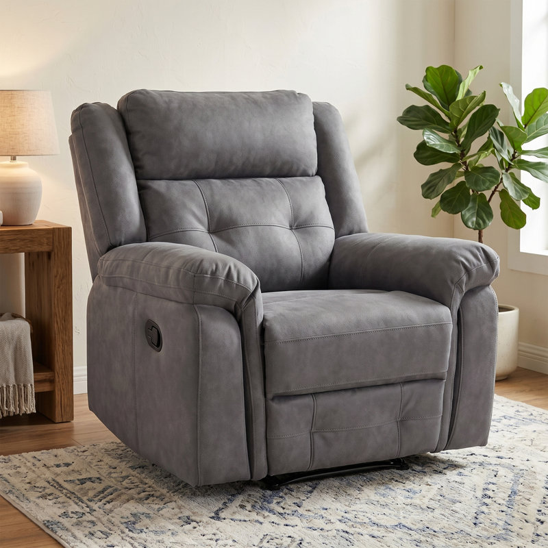 Bonachea 96cm Wide Standard Recliner, Dark Grey