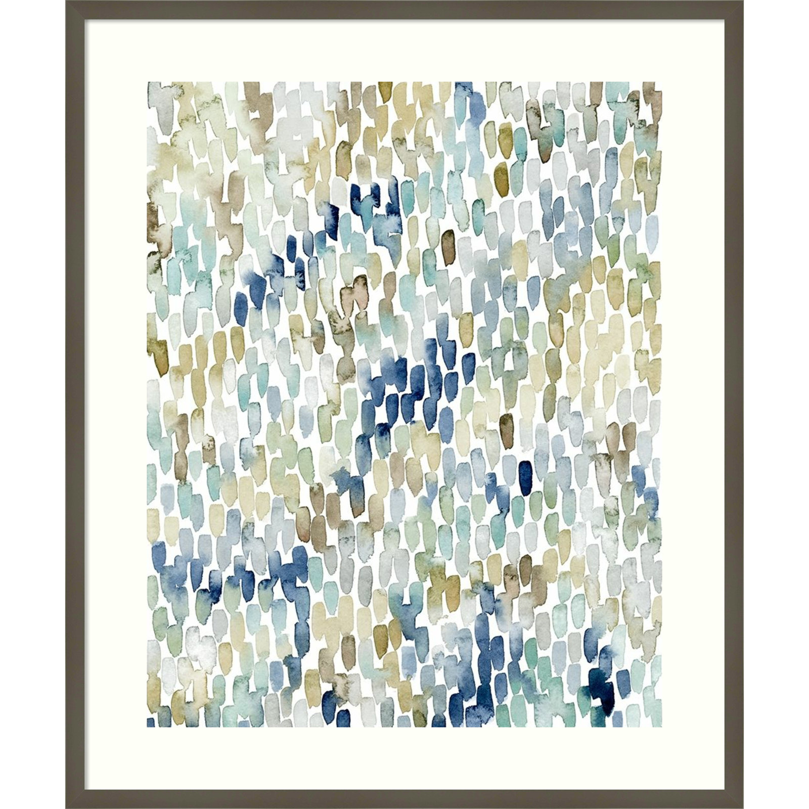 River Wavelets I by Grace Popp, Gray Framed Paper, 37" H x 31" W