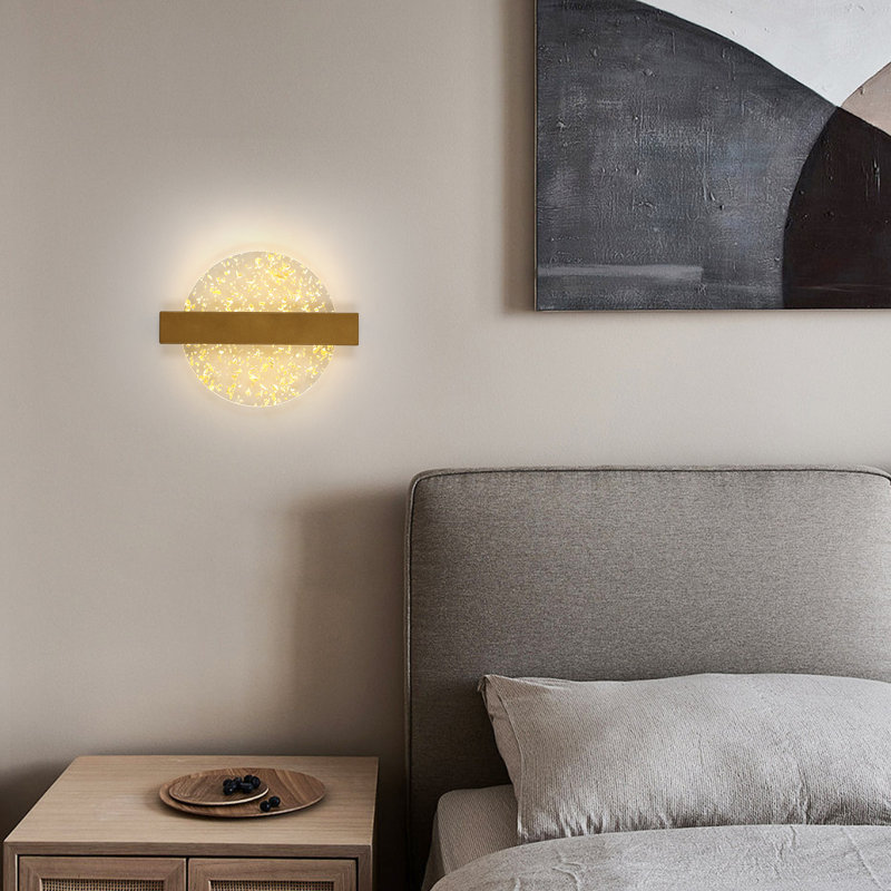 Dimmable Modern Acrylic Wall Lamp, Gold