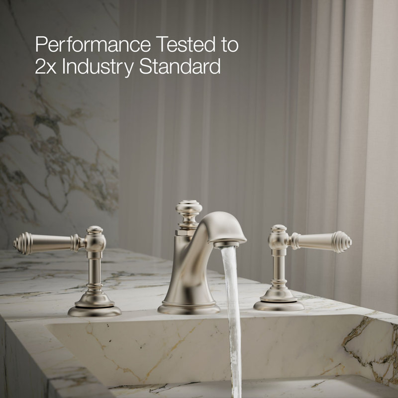 Artifacts Bathroom Sink Spout with Bell Design, Vibrant Brushed Nickel