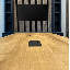 Solid Oak Boardroom Table, Chunky X Legs with Pop UP Power Socket-162138038