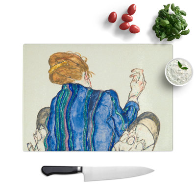 Seated Woman Vol.2 by Egon Schiele Chopping Board