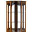 Armoire de rangement lumineuse à 6 tablettes, miroir, réglable, armoire de rangement en chêne avec dossier en miroir, 6 tablettes réglables