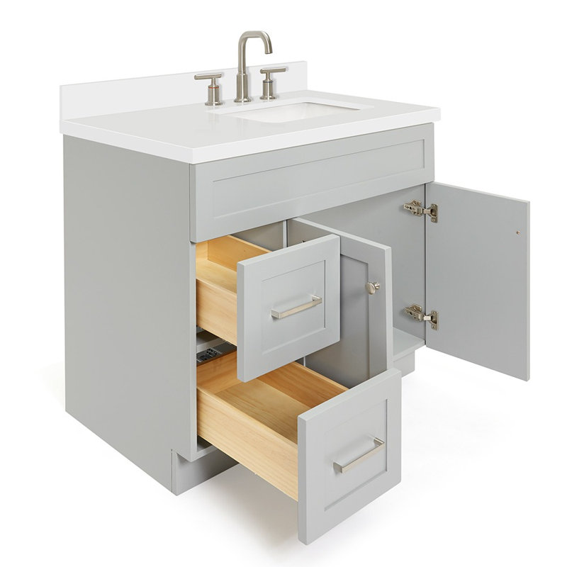 Ensemble de meuble-lavabo simple 37 po Hamlet, Gris
