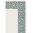 Diljana Hand Tufted Wool/Cotton Greek Key Border Rug in Ivory/Green-895178910