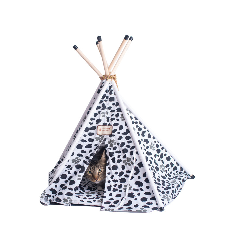 Animal Print Canvas Tent Pet Bed