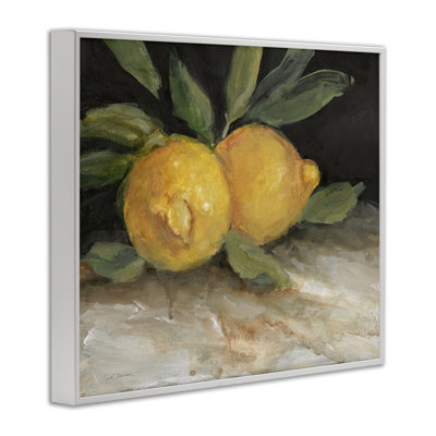 Art traditionnel de giclée encadrée par des citrons traditionnels par Carol Robinson