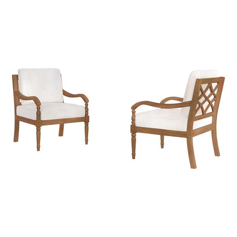 Breger Wood Patio Club Chairs