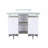 Naftali Rectangle Glass Reception Desk