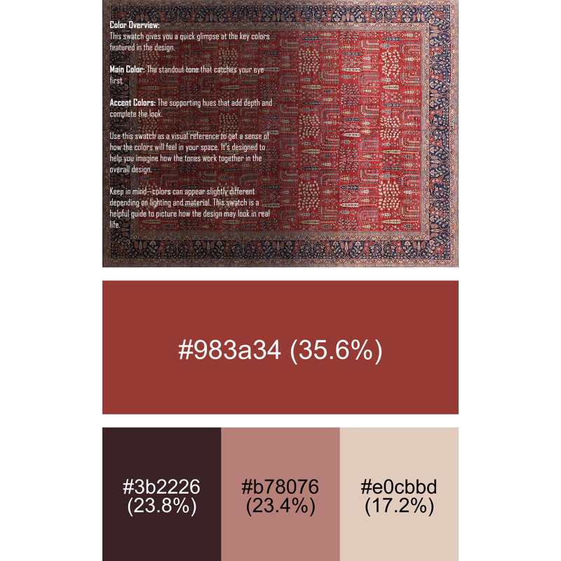 Oriental Indoor Rug, Rectangle 4' x 6'