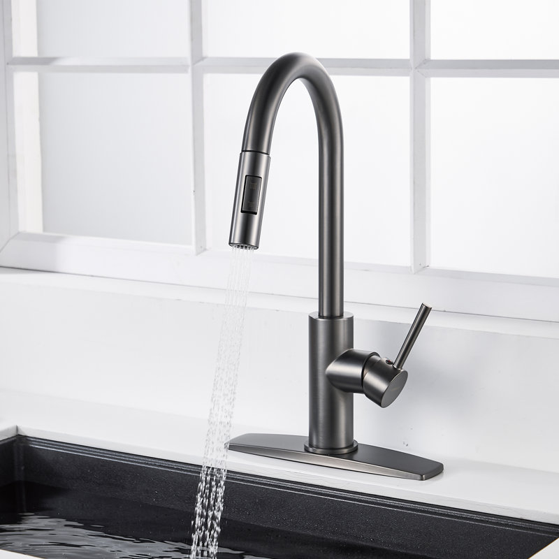 Blue Elephant Pull Down Kitchen Faucet, Grey