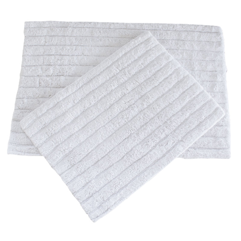 Milano Bath Rug Set, White