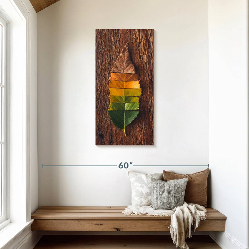 Couleurs de feuilles d'automne, H 42 po x l 21 po