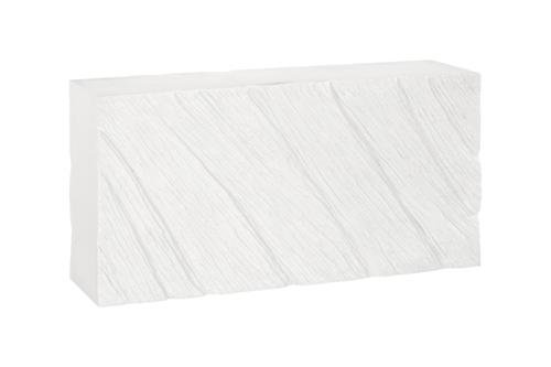 Shear Console Table, Rectangle, White Stone