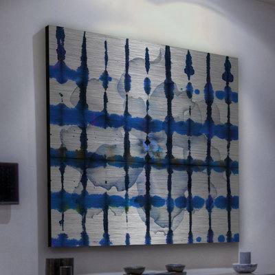 Reproduction d’art sur métal « white flower squared » par parvez taj