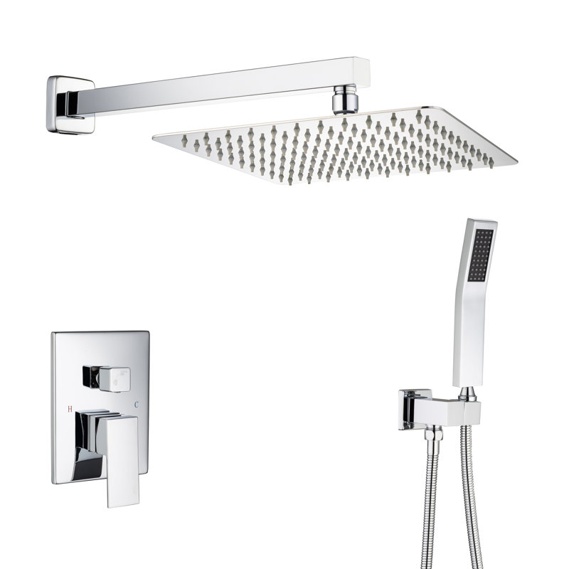 Système de douche complet avec valve brute, Chrome