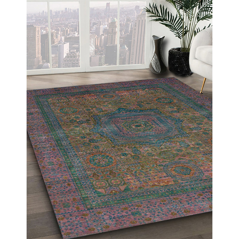 Tapis abstrait 1330, Carré 5 pi
